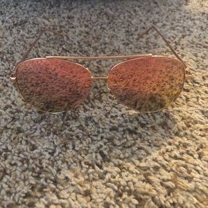 Topfoxx RoseGold Aviator Sunglasses